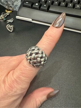 James Avery Woven Sterling Silver Dome Ring - Silver - Size 8